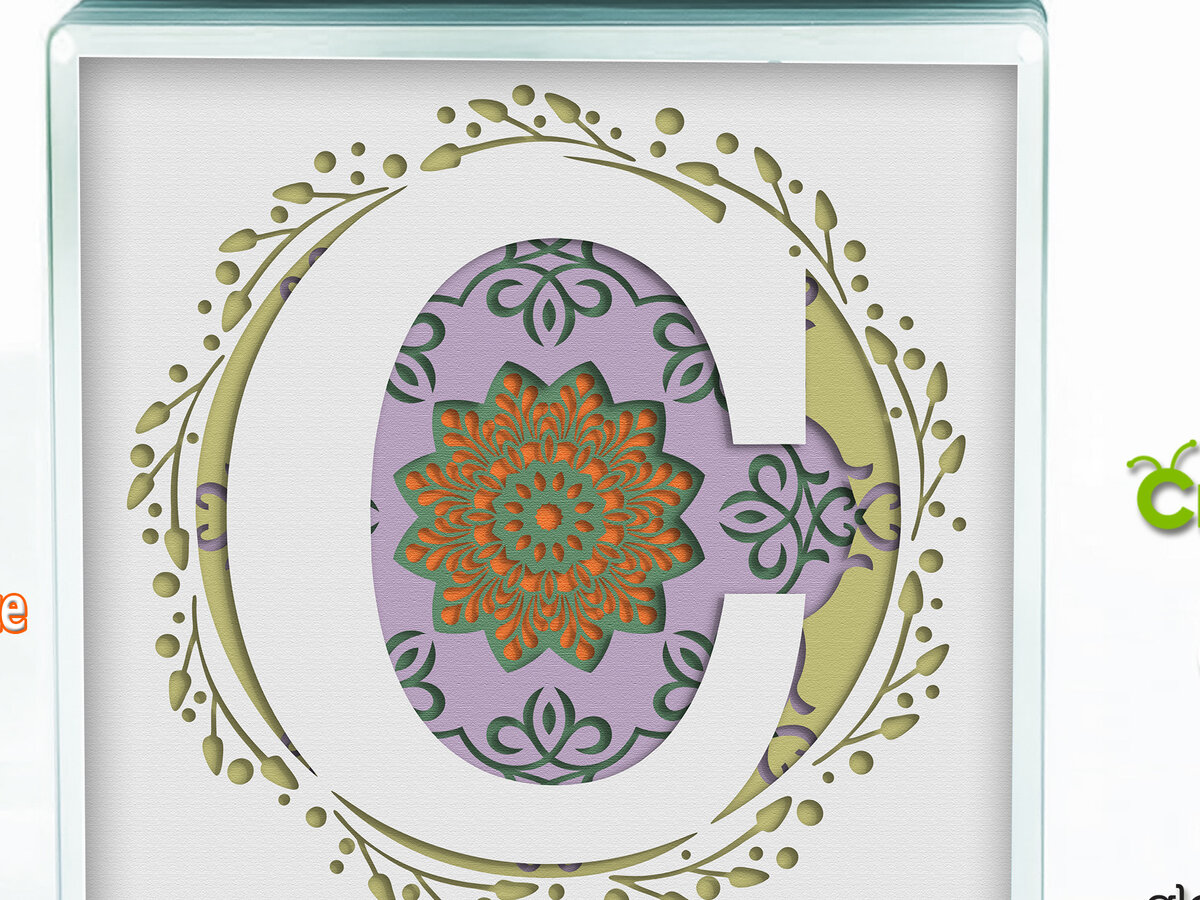 Σετ των 3 Intra απο ξύλο plywood 3mm-4mm πάχος 3D Shadow Box το Letter C Δίασταση 8x8 cm INTRAFABR-57437410