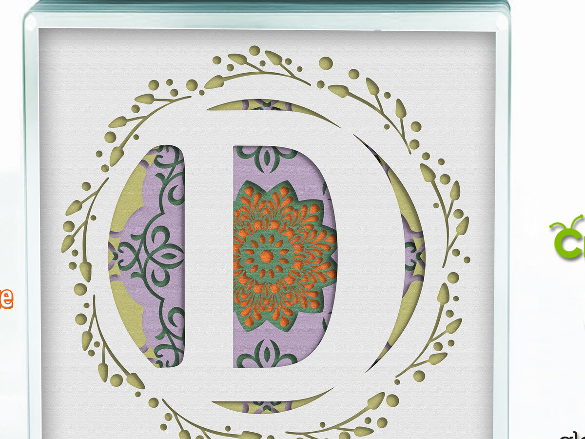 Σετ των 3 Intra απο ξύλο plywood 3mm-4mm πάχος 3D Shadow Box το Letter D Δίασταση 8x8 cm INTRAFABR-57437530