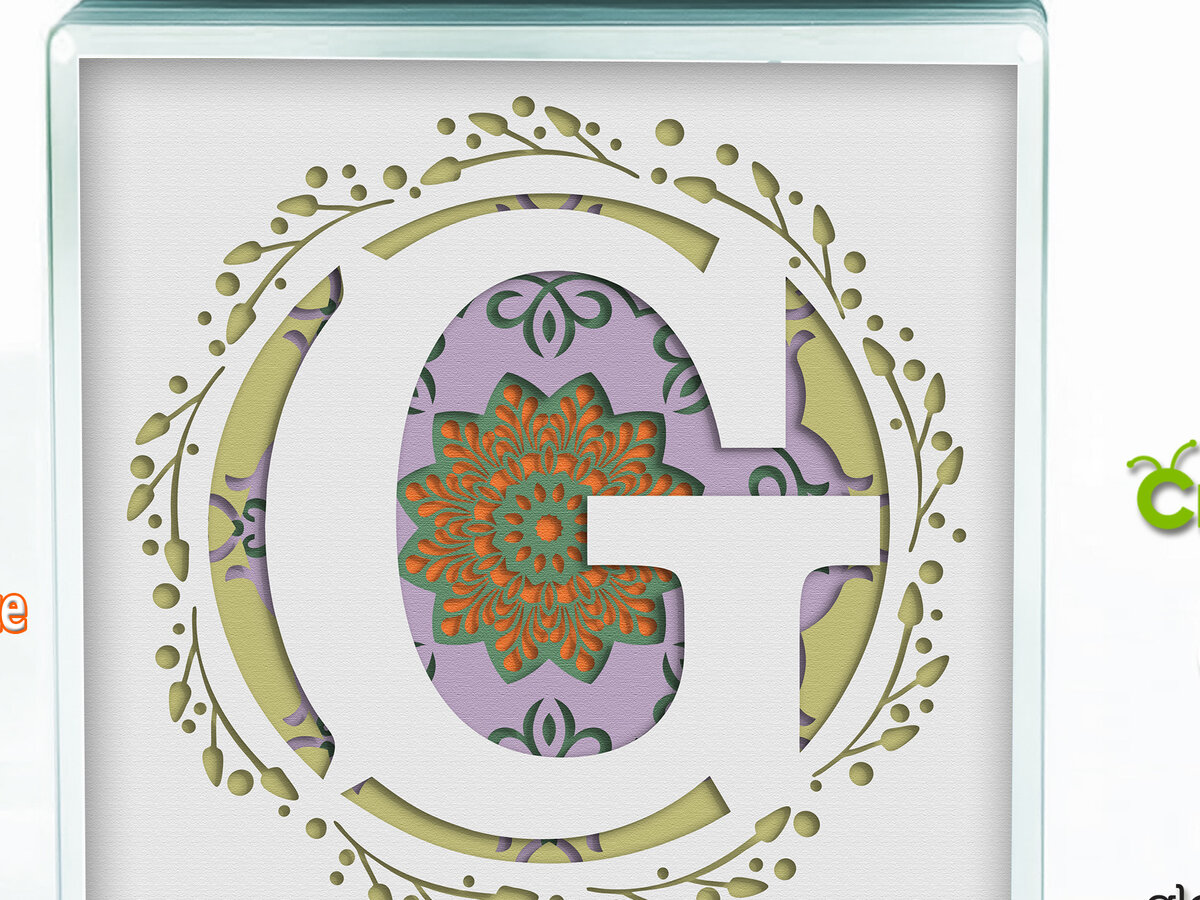 Σετ των 3 Intra απο ξύλο plywood 3mm-4mm πάχος 3D Shadow Box το Letter G Δίασταση 8x8 cm INTRAFABR-57438158