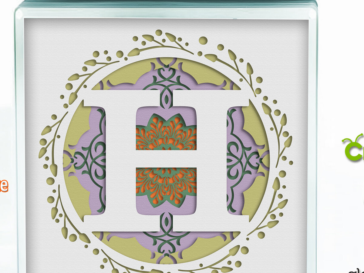 Σετ των 3 Intra απο ξύλο plywood 3mm-4mm πάχος 3D Shadow Box το Letter H Δίασταση 8x8 cm INTRAFABR-57438314