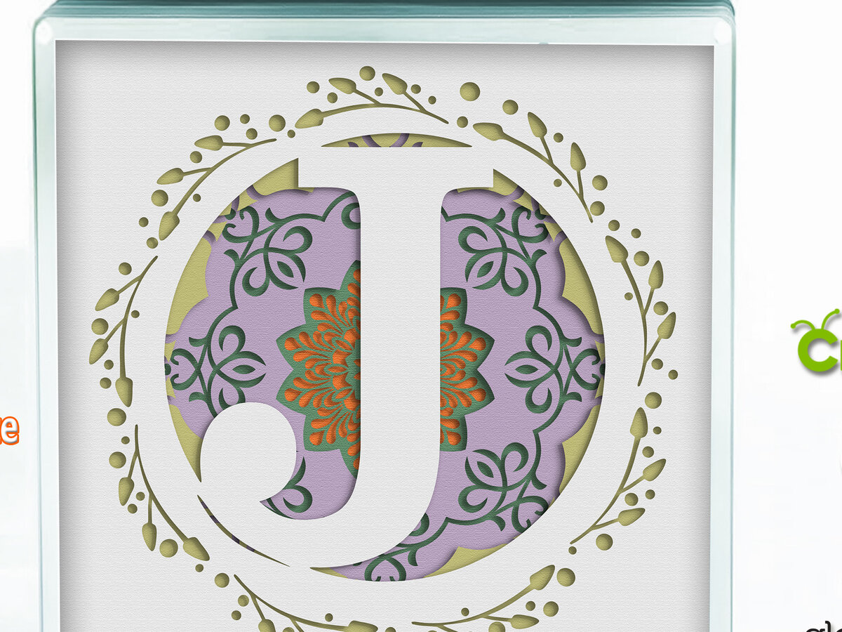 Σετ των 3 Intra απο ξύλο plywood 3mm-4mm πάχος 3D Shadow Box το Letter J Δίασταση 8x8 cm INTRAFABR-57438599