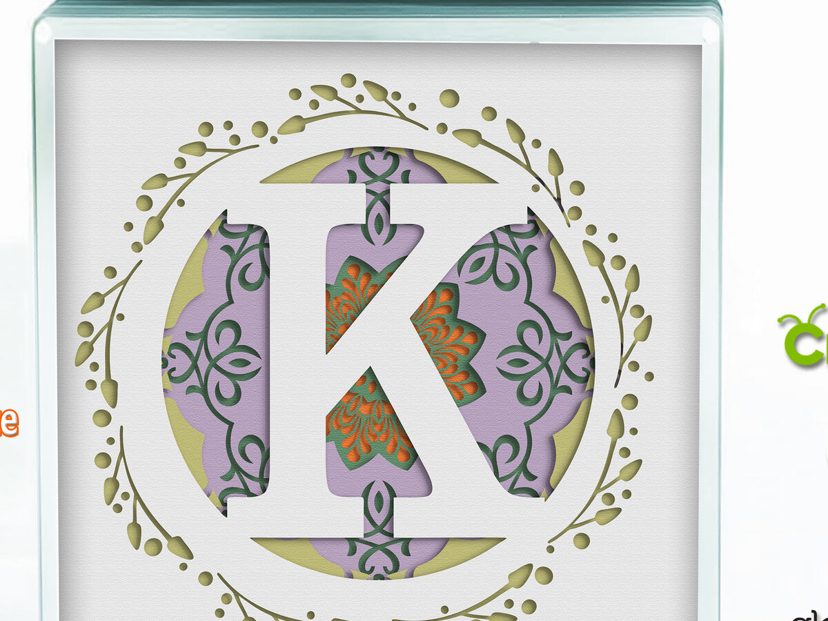 Σετ των 3 Intra απο ξύλο plywood 3mm-4mm πάχος 3D Shadow Box το Letter K Δίασταση 8x8 cm INTRAFABR-57438731