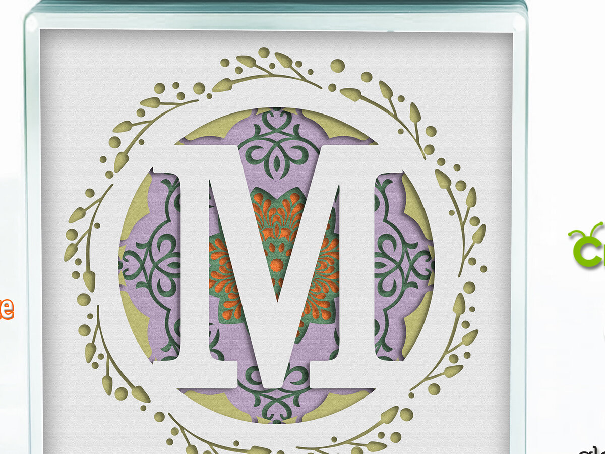 Σετ των 3 Intra απο ξύλο plywood 3mm-4mm πάχος 3D Shadow Box το Letter M Δίασταση 8x8 cm INTRAFABR-57439009