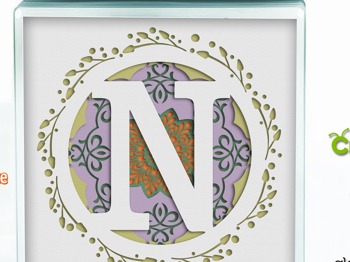 Σετ των 3 Intra απο ξύλο plywood 3mm-4mm πάχος 3D Shadow Box το Letter N Δίασταση 8x8 cm INTRAFABR-57439115