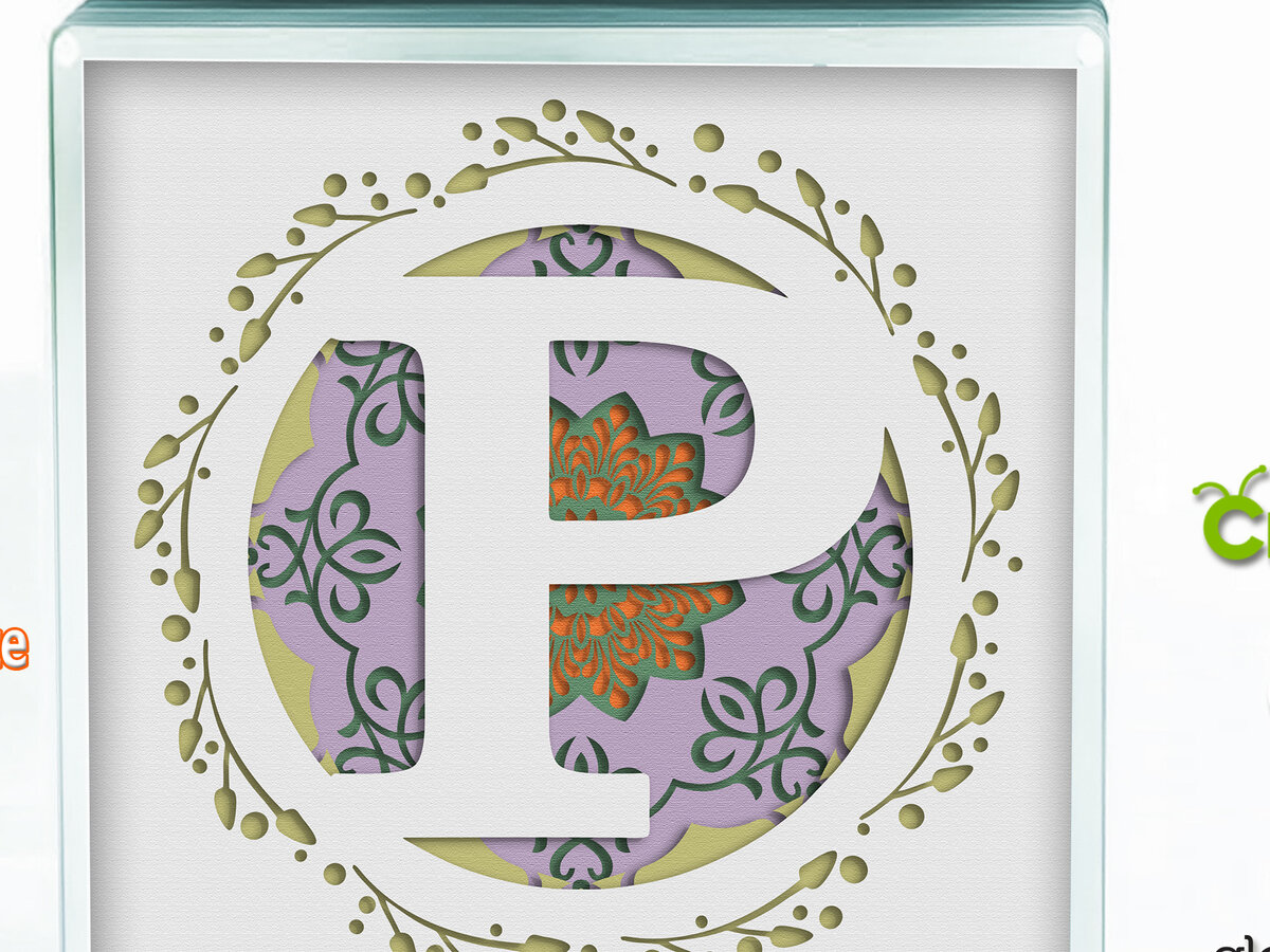 Σετ των 3 Intra απο ξύλο plywood 3mm-4mm πάχος 3D Shadow Box το Letter P Δίασταση 8x8 cm INTRAFABR-57439459