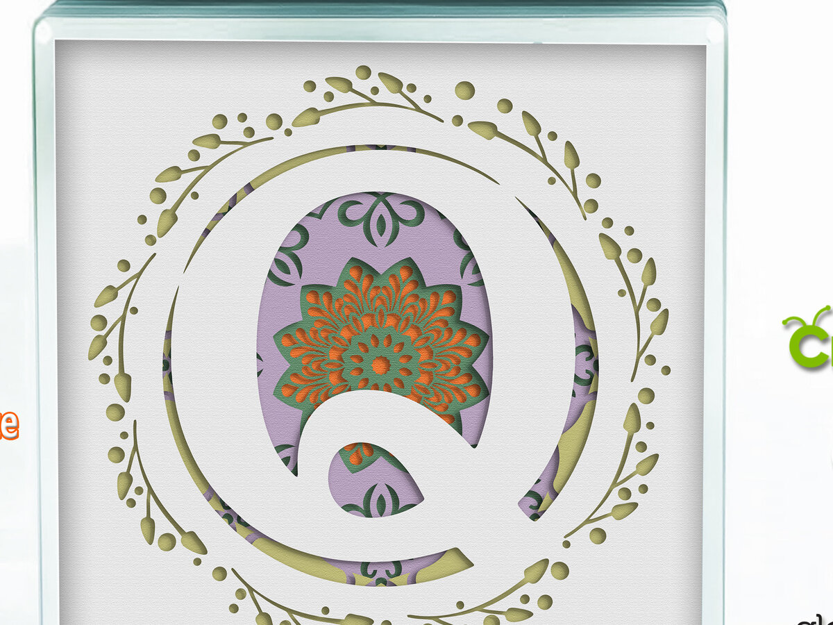 Σετ των 3 Intra απο ξύλο plywood 3mm-4mm πάχος 3D Shadow Box το Letter Q Δίασταση 8x8 cm INTRAFABR-57439573