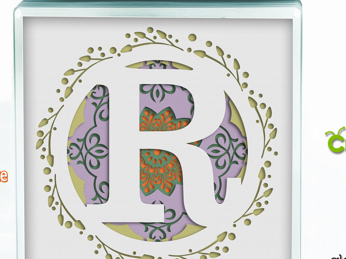 Σετ των 3 Intra απο ξύλο plywood 3mm-4mm πάχος 3D Shadow Box το Letter R Δίασταση 8x8 cm INTRAFABR-57439701