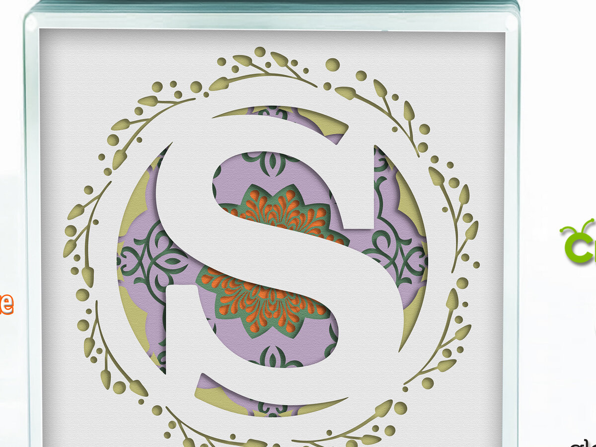 Σετ των 3 Intra απο ξύλο plywood 3mm-4mm πάχος 3D Shadow Box το Letter S Δίασταση 8x8 cm INTRAFABR-57439906