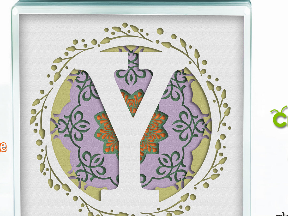 Σετ των 3 Intra απο ξύλο plywood 3mm-4mm πάχος 3D Shadow Box το Letter Y Δίασταση 8x8 cm INTRAFABR-57440927