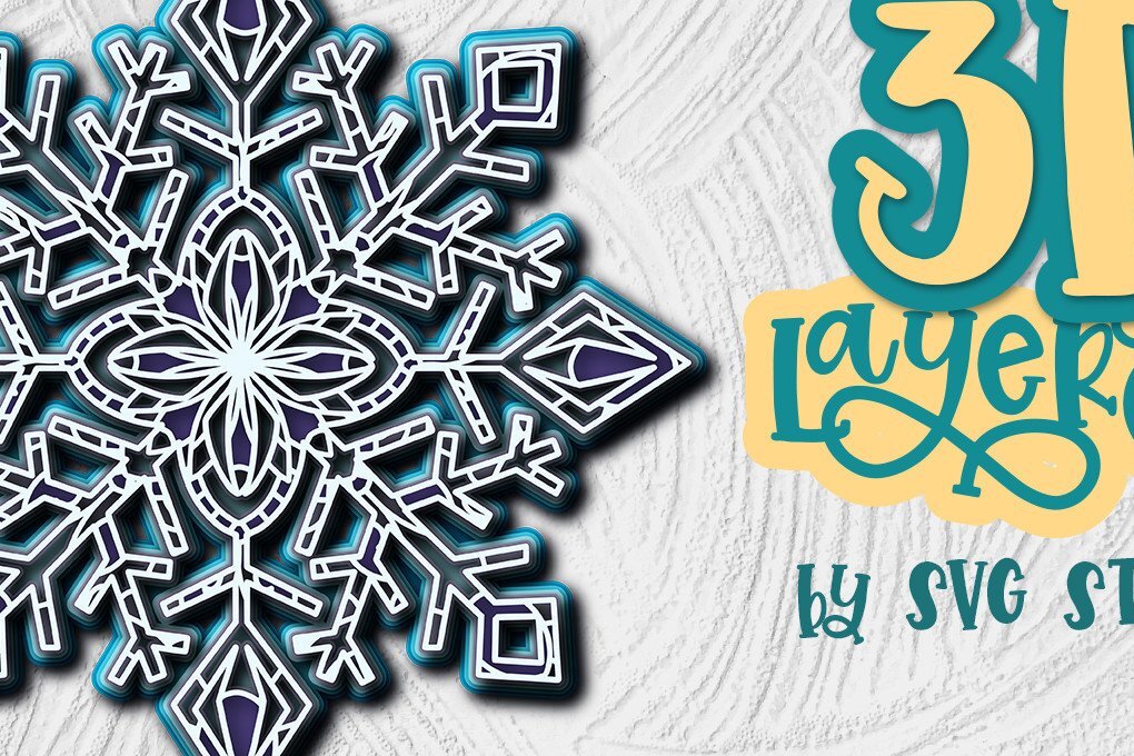 Intra απο ξύλο plywood 3mm-4mm πάχος Χριστουγεννιάτικο σχέδιο με 3D νιφάδες χιονιού Δίασταση 30x20 cm INTRAFABR-36496394