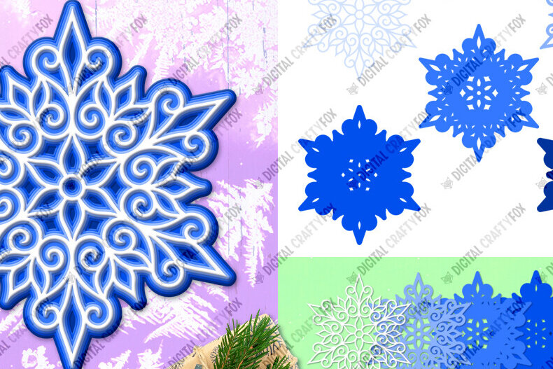 Intra απο ξύλο plywood 3mm-4mm πάχος 3D Snowflake Paper Cut , 3D Christmas Δίασταση 864x864 cm INTRAFABR-80608541