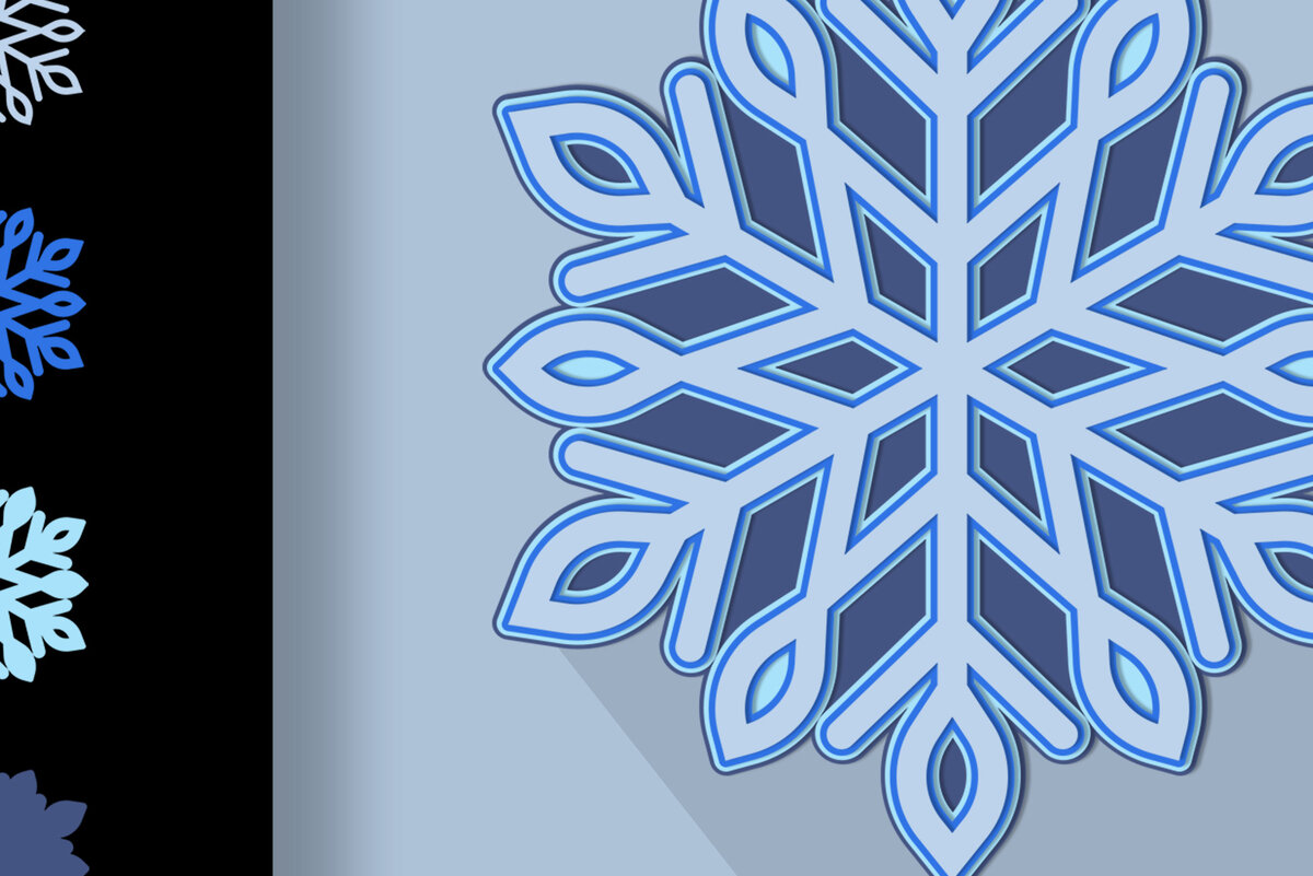 Σετ των 2 Intra απο ξύλο plywood 3mm-4mm πάχος 3D Snowflake Cut Δίασταση 15x15 cm INTRAFABR-18161062