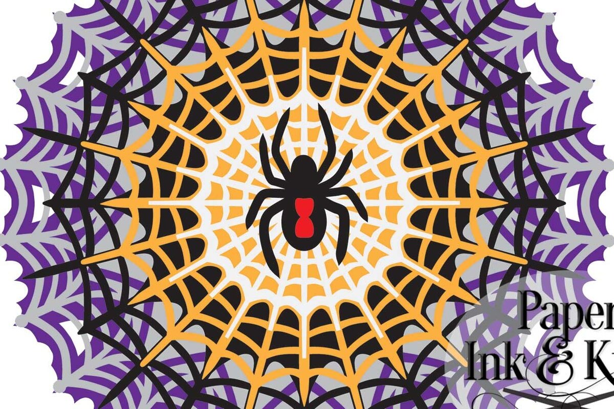 Σετ των 2 Intra απο ξύλο plywood 3mm-4mm πάχος Πρότυπο τρισδιάστατου ιστού αράχνης με χάρτινη κοπή Δίασταση 15x15 cm INTRAFABR-17039170