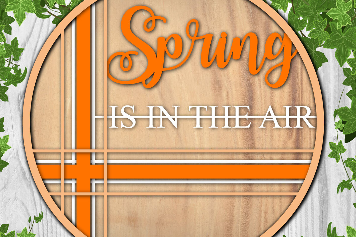 Σετ των 2 Intra απο ξύλο plywood 3mm-4mm πάχος τρισδιάστατο σημάδι καλωσορίσματος ελατηρίου Δίασταση 15x15 cm INTRAFABR-25332385