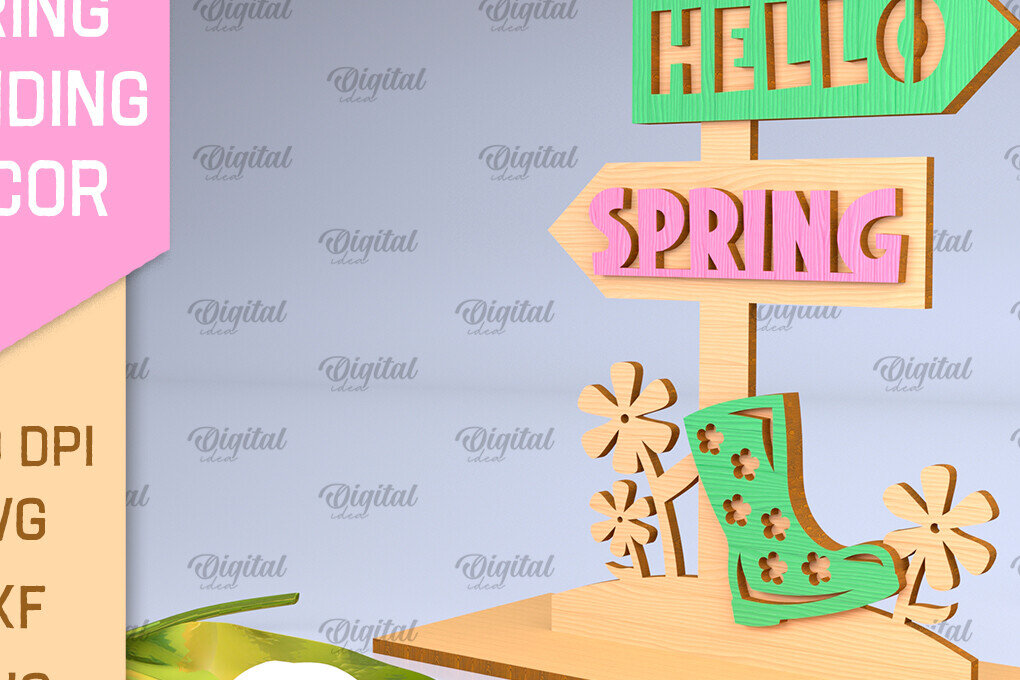 Intra απο ξύλο plywood 3mm-4mm πάχος τρισδιάστατη όρθια διακόσμηση με ελατήριο Δίασταση 30x20 cm INTRAFABR-93773934