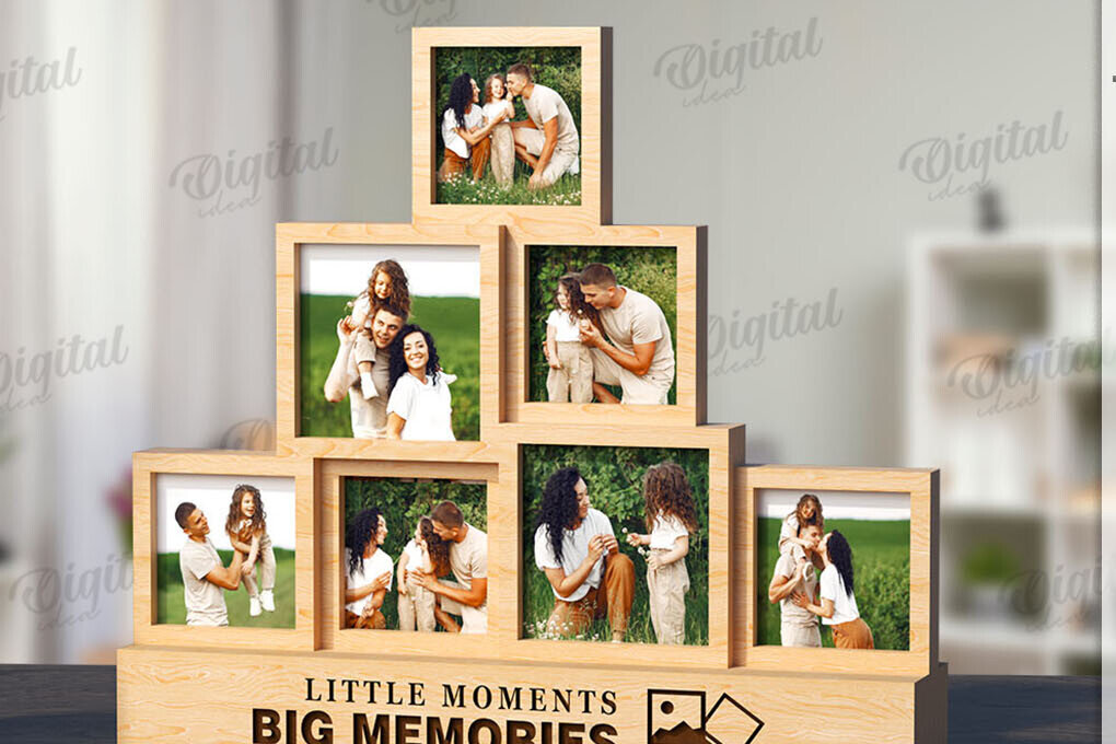 Intra απο ξύλο plywood 3mm-4mm πάχος 3D στοιβαγμένο πλαίσιο φωτογραφιών Δίασταση 20x30 cm INTRAFABR-120040624