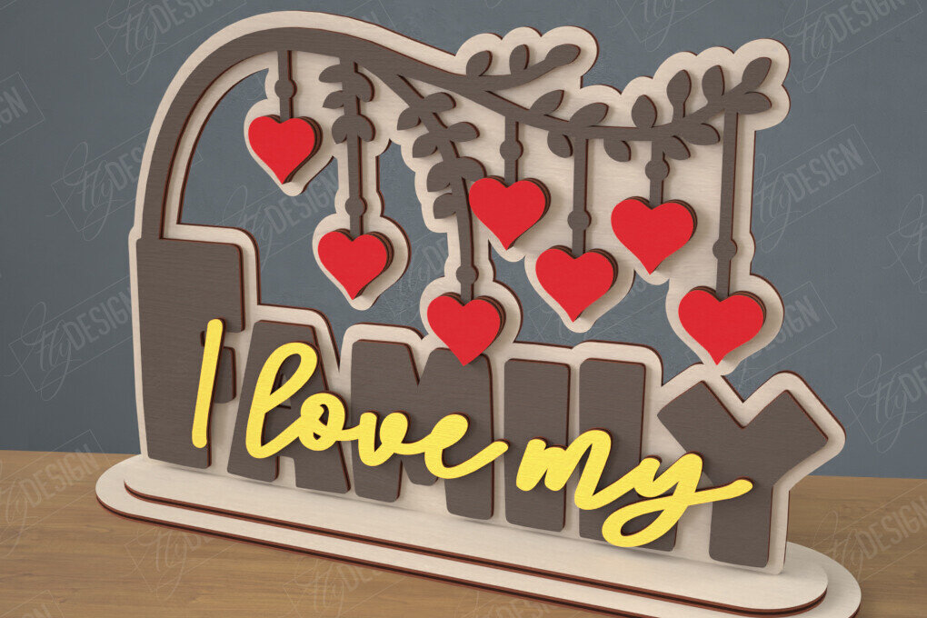 Intra απο ξύλο plywood 3mm-4mm πάχος 3D Stand | Διακοσμητική επιγραφή | CNC Δίασταση 30x20 cm INTRAFABR-111628185