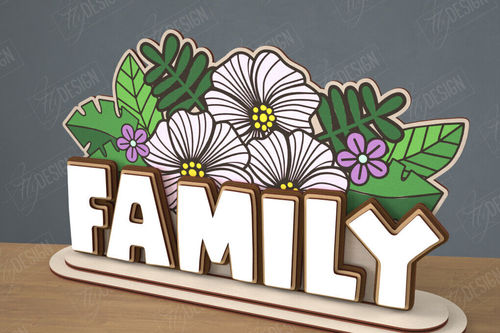 Intra απο ξύλο plywood 3mm-4mm πάχος 3D Stand | Διακοσμητική επιγραφή | CNC Δίασταση 30x20 cm INTRAFABR-111628202