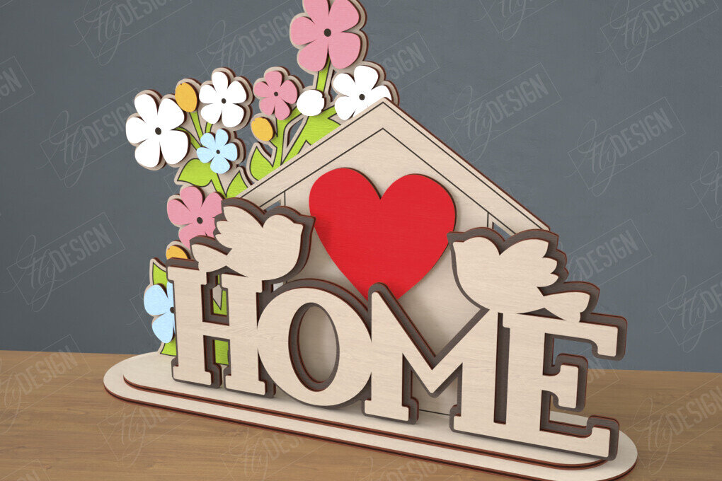 Intra απο ξύλο plywood 3mm-4mm πάχος 3D Stand | Διακοσμητική επιγραφή | CNC Δίασταση 30x20 cm INTRAFABR-111628155