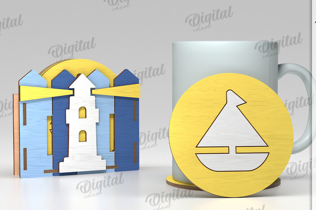 Intra απο ξύλο plywood 3mm-4mm πάχος Τρισδιάστατα καλοκαιρινά σουβέρ με Box  Δίασταση 30x20 cm INTRAFABR-121122772