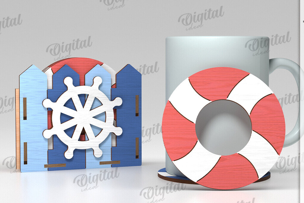 Intra απο ξύλο plywood 3mm-4mm πάχος Τρισδιάστατα καλοκαιρινά σουβέρ με Box  Δίασταση 30x20 cm INTRAFABR-121122480