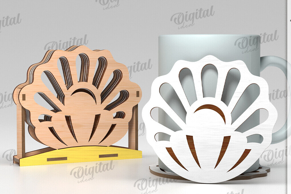 Intra απο ξύλο plywood 3mm-4mm πάχος Τρισδιάστατα καλοκαιρινά σουβέρ με Box  Δίασταση 30x20 cm INTRAFABR-121122379