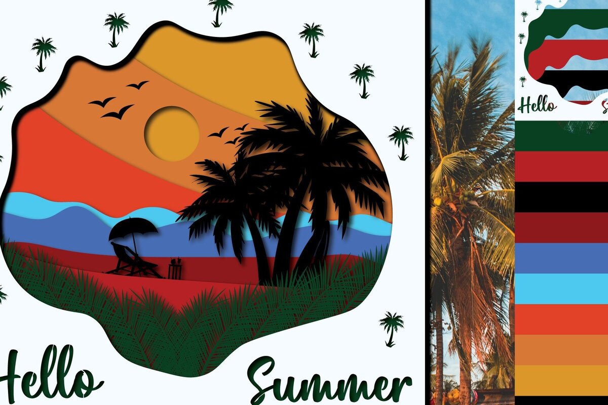 Intra απο ξύλο plywood 3mm-4mm πάχος 3D Summer Paper Cut Δίασταση 1200x1200 cm INTRAFABR-31714272