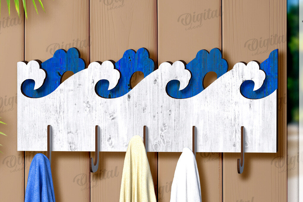 Intra απο ξύλο plywood 3mm-4mm πάχος Τρισδιάστατη θερινή κρεμάστρα για πετσέτες με λέιζερ Δίασταση 30x20 cm INTRAFABR-121905776