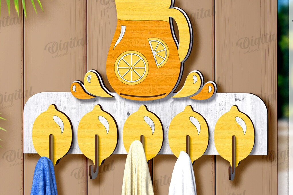 Intra απο ξύλο plywood 3mm-4mm πάχος Τρισδιάστατη θερινή κρεμάστρα για πετσέτες με λέιζερ Δίασταση 30x20 cm INTRAFABR-121906153