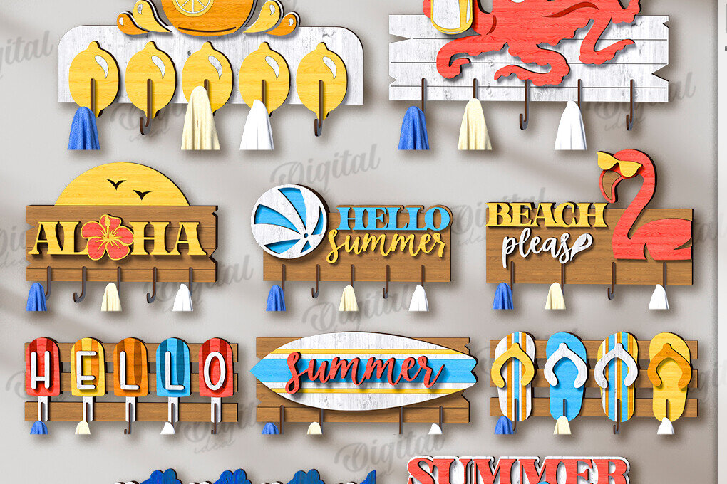 Intra απο ξύλο plywood 3mm-4mm πάχος Κόψιμο με λέιζερ σε δέσμη 3D καλοκαιρινών πετσετών Δίασταση 30x20 cm INTRAFABR-122130087