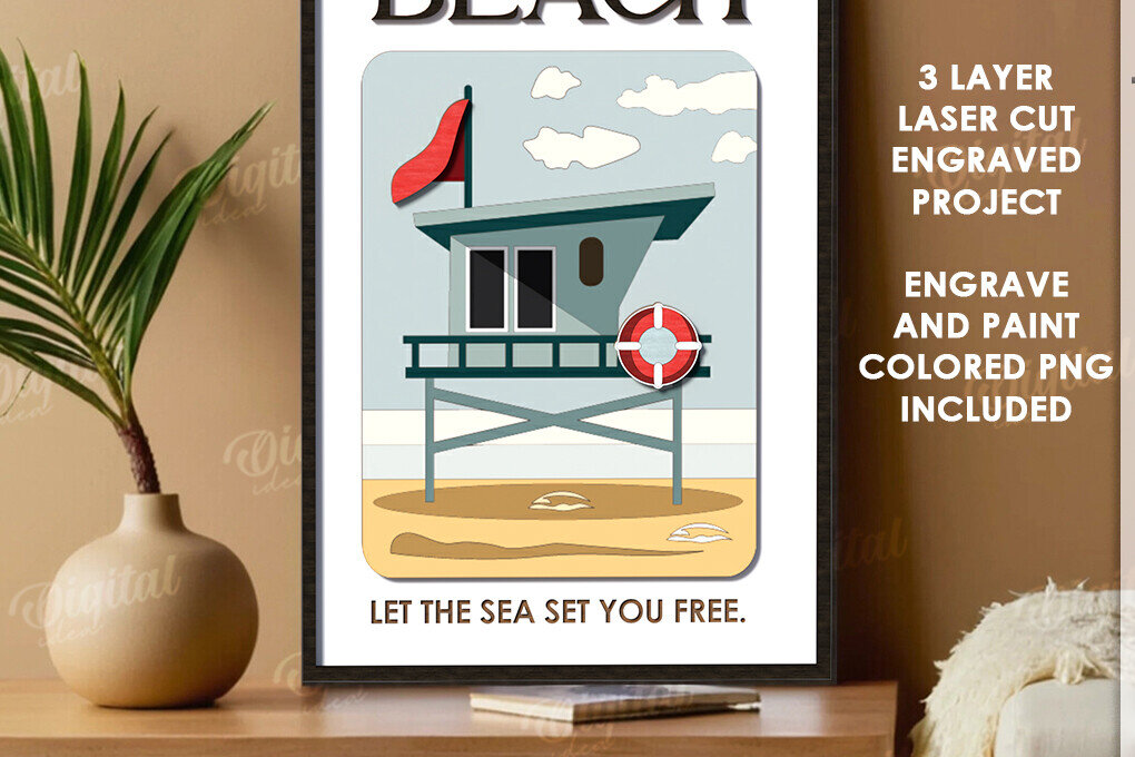 Intra απο ξύλο plywood 3mm-4mm πάχος Τρισδιάστατη καλοκαιρινής τέχνης τοίχων Δίασταση 40x40 cm INTRAFABR-123362489