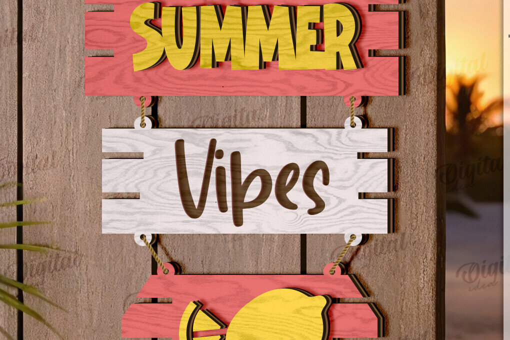 Intra απο ξύλο plywood 3mm-4mm πάχος Τρισδιάστατη καλοκαιρινή διακόσμηση τοίχου με λέιζερ Δίασταση 30x20 cm INTRAFABR-121123680