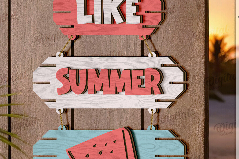 Intra απο ξύλο plywood 3mm-4mm πάχος Τρισδιάστατη καλοκαιρινή διακόσμηση τοίχου με λέιζερ Δίασταση 30x20 cm INTRAFABR-121123841