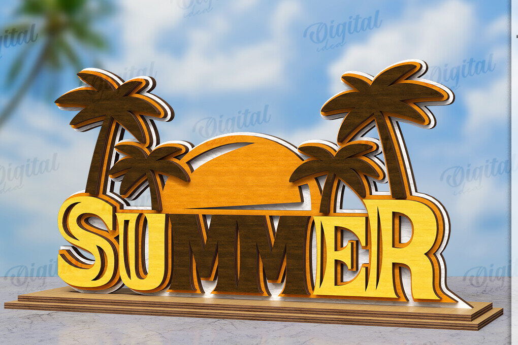 Intra απο ξύλο plywood 3mm-4mm πάχος Τρισδιάστατο θερινό περίπτερο λέξεων Δίασταση 30x20 cm INTRAFABR-119974899