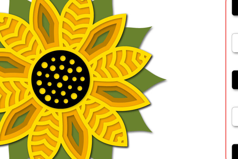 Intra απο ξύλο plywood 3mm-4mm πάχος τρισδιάστατος ηλίανθος Δίασταση 30x30 cm INTRAFABR-17608020