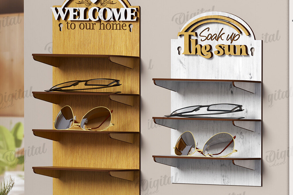 Intra απο ξύλο plywood 3mm-4mm πάχος ραφιών 3D γυαλιών ηλίου Δίασταση 30x20 cm INTRAFABR-121594563