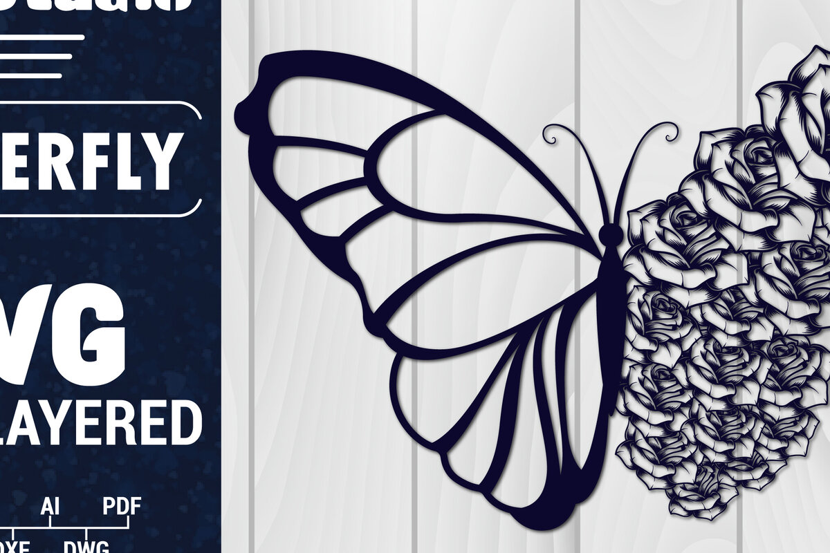 Σετ των 2 Intra απο ξύλο plywood 3mm-4mm πάχος Χαρτί 3D Butterfly Multilayered Δίασταση 1500x1500 cm INTRAFABR-88861569