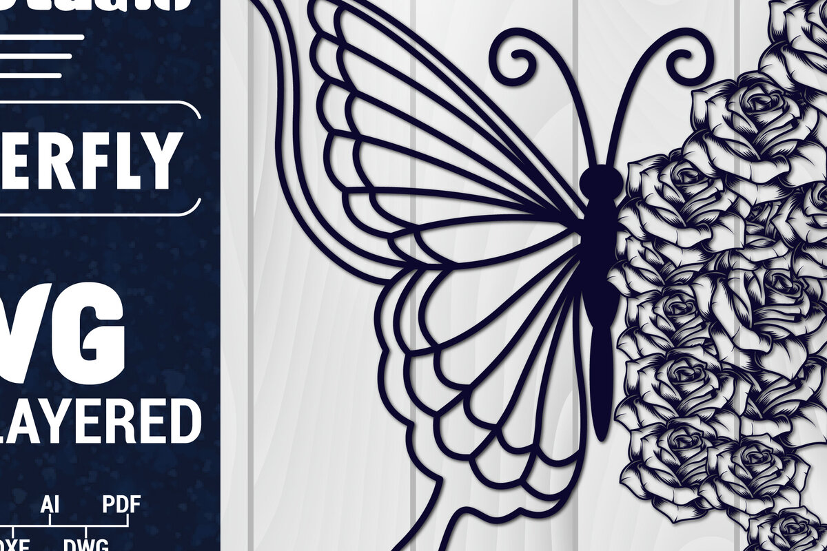 Σετ των 2 Intra απο ξύλο plywood 3mm-4mm πάχος Χαρτί 3D Butterfly Multilayered Δίασταση 1500x1500 cm INTRAFABR-88861574