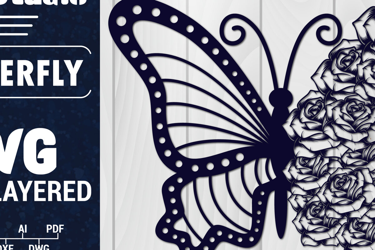 Σετ των 2 Intra απο ξύλο plywood 3mm-4mm πάχος Χαρτί 3D Butterfly Multilayered Δίασταση 1500x1500 cm INTRAFABR-88861596