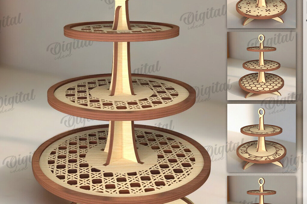 Intra απο ξύλο plywood 3mm-4mm πάχος Δέσμη κοπής με λέιζερ με τρισδιάστατες βάσεις δίσκου Δίασταση 30x20 cm INTRAFABR-120711033