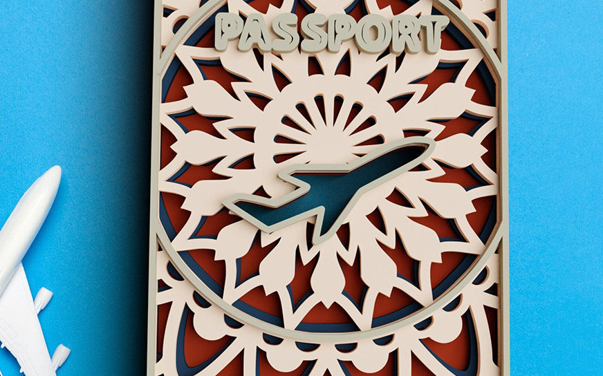 Σετ των 2 Intra απο ξύλο plywood 3mm-4mm πάχος 3D Travel Vacation Δίασταση 30x30 cm INTRAFABR-77074167