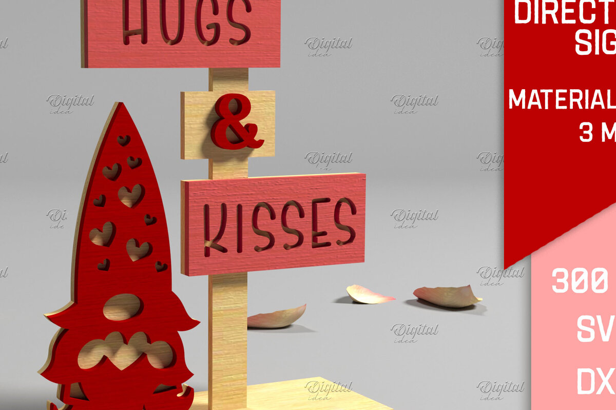 Σετ των 3 Intra απο ξύλο plywood 3mm-4mm πάχος 3D Valentine. Τομή με λέιζερ κατεύθυνσης Δίασταση 15x15 cm INTRAFABR-83941907