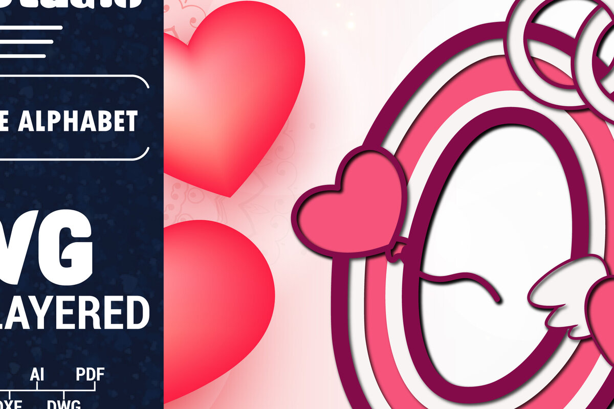 Σετ των 2 Intra απο ξύλο plywood 3mm-4mm πάχος Τρισδιάστατη κοπή χαρτιού με αλφάβητο του Αγίου Βαλεντίνου Δίασταση 1500x1500 cm INTRAFABR-90562430