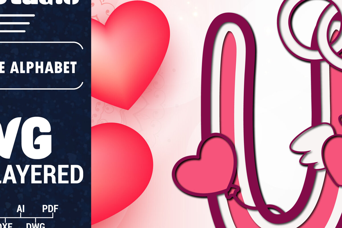 Σετ των 3 Intra απο ξύλο plywood 3mm-4mm πάχος Τρισδιάστατη κοπή χαρτιού με αλφάβητο του Αγίου Βαλεντίνου Δίασταση 1500x1500 cm INTRAFABR-90562533