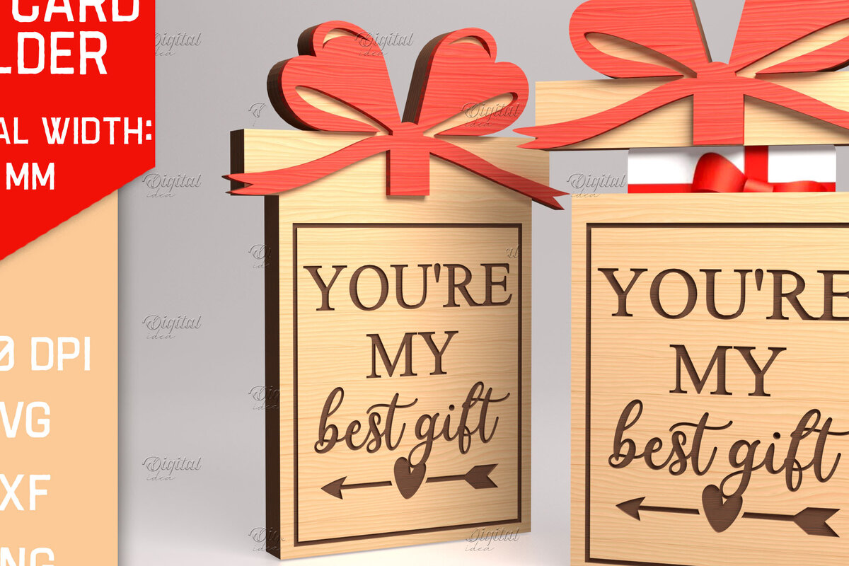 Σετ των 2 Intra απο ξύλο plywood 3mm-4mm πάχος Τρισδιάστατη θήκη δώρου για την ημέρα του Αγίου Βαλεντίνου Δίασταση 15x15 cm INTRAFABR-83940644