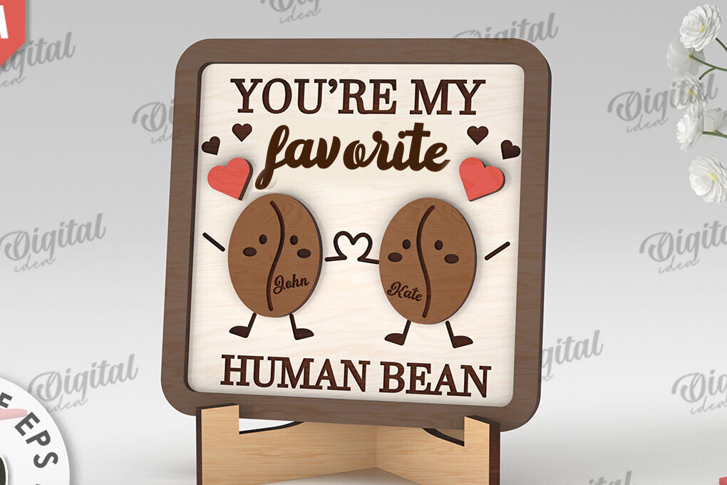 Σετ των 2 Intra απο ξύλο plywood 3mm-4mm πάχος Σχέδιο κοπής με λέιζερ 3D δώρου για την ημέρα του Αγίου Βαλεντίνου Δίασταση 15x15 cm INTRAFABR-112889800