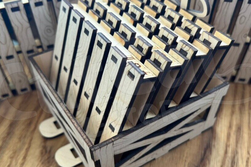 Intra απο ξύλο plywood 3mm-4mm πάχος 6 σουβέρ Παλέτα σε Box Boxer Δίασταση 30x20 cm INTRAFABR-119063294