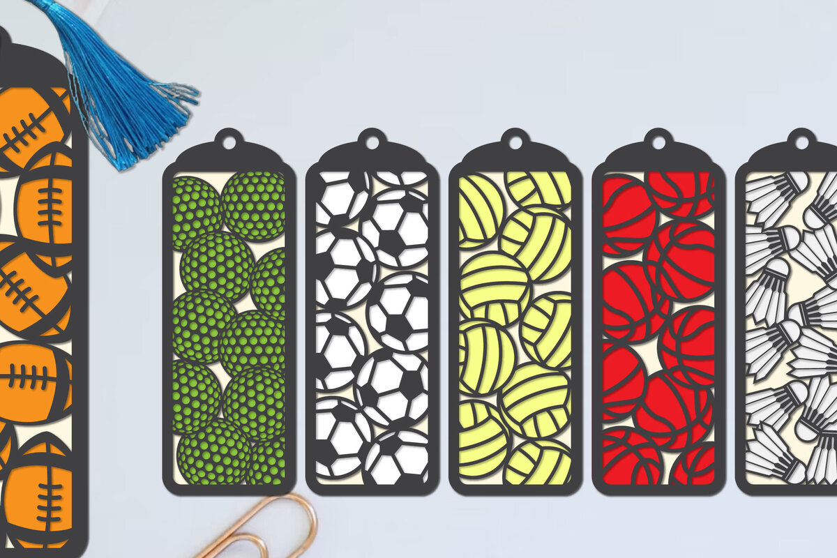 Σετ των 2 Intra απο ξύλο plywood 3mm-4mm πάχος 6 Σχεδιασμός σελιδοδείκτης με στρώσεις χαρτοκόπτη μπάλα Δίασταση 10x20 cm INTRAFABR-97228814