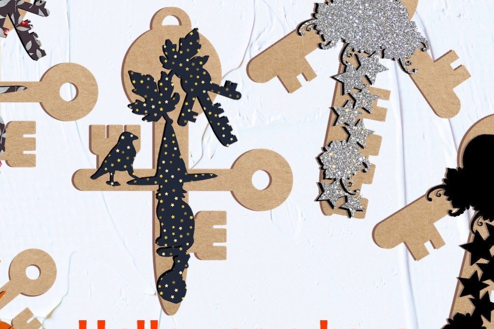 Intra απο ξύλο plywood 3mm-4mm πάχος 6 Halloween Magic Keys Δίασταση 2048x2732 cm INTRAFABR-38272374