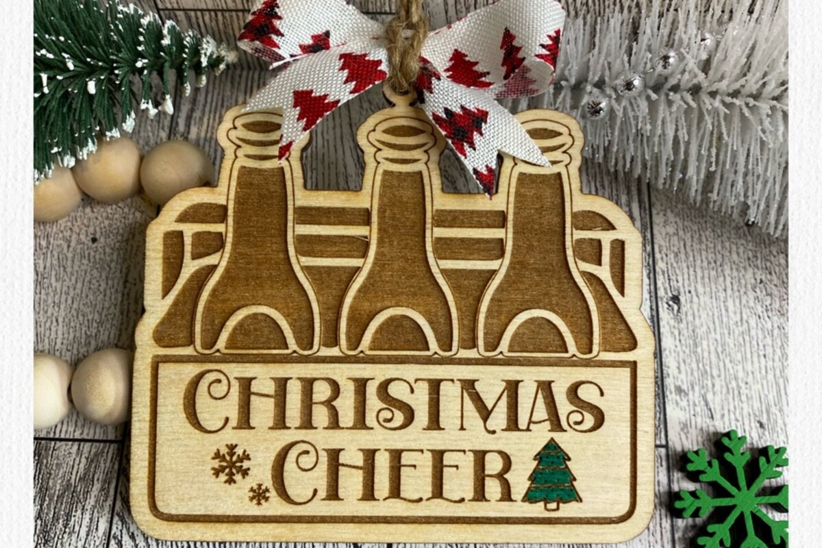 Σετ των 3 Intra απο ξύλο plywood 3mm-4mm πάχος 6 Pack Drink Ornament  Δίασταση 8x8 cm INTRAFABR-50023606